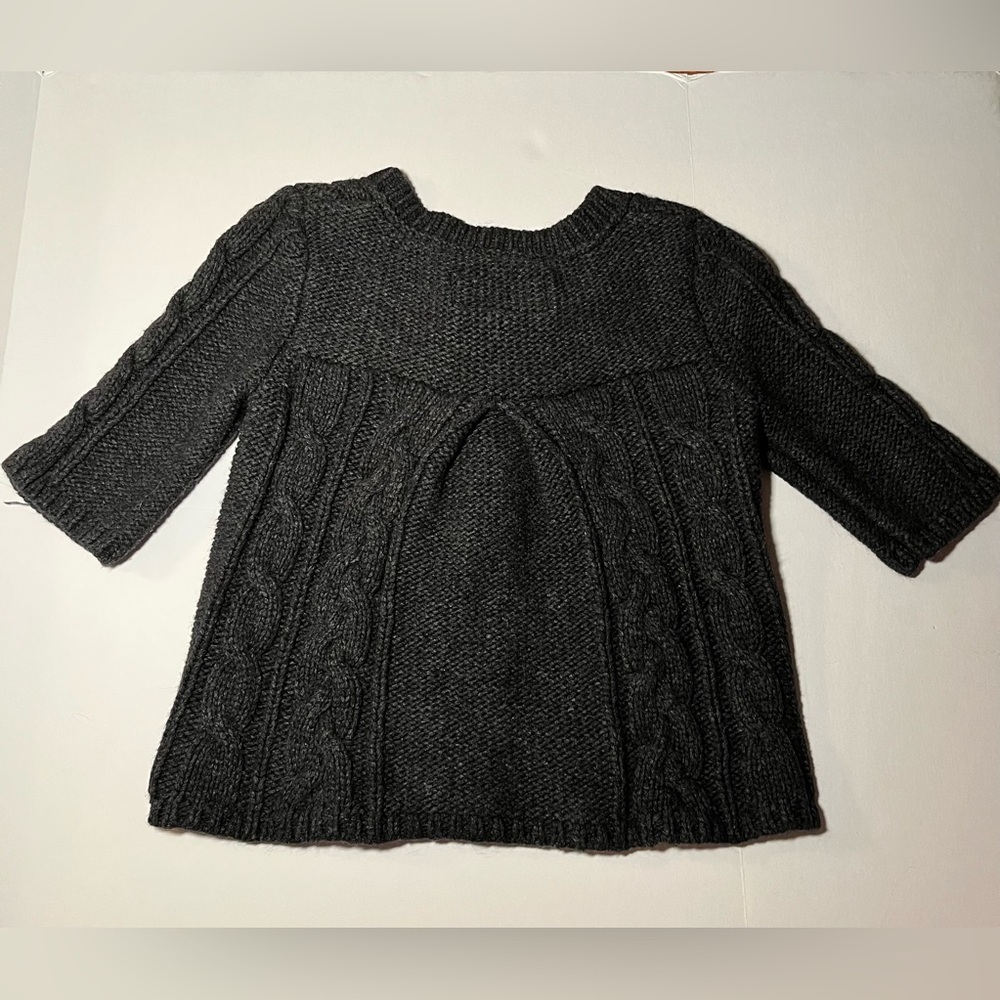 Vintage Charcoal AE Short Sleeve Babydoll Cardigan 2 Button Twilight Core Sz S - Picture 2 of 7
